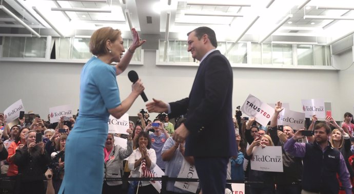 Fiorina respalda a Ted Cruz como candidato republicano