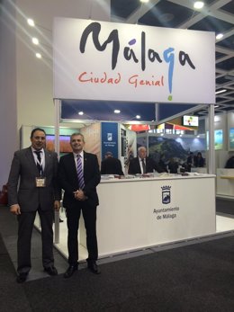 Inauguración del expositor de Málaga ciuidad en la ITB de Berlín 