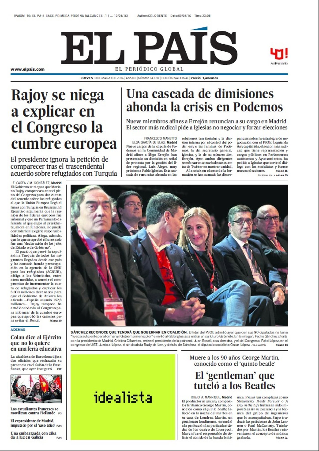 Portada El País