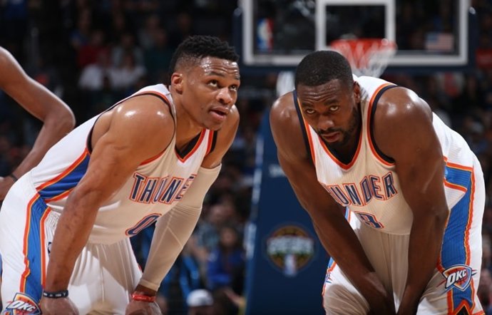 Serge IBaka y Russell Westbrook (Oklahoma City Thunder)