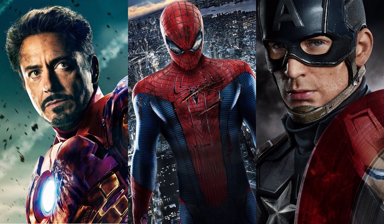 Iron Man, Spiderman y Capitán América