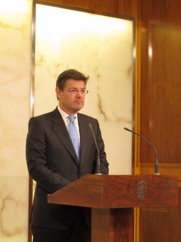 El ministro de Justicia Rafael Catalá en comparecencia en Logroño