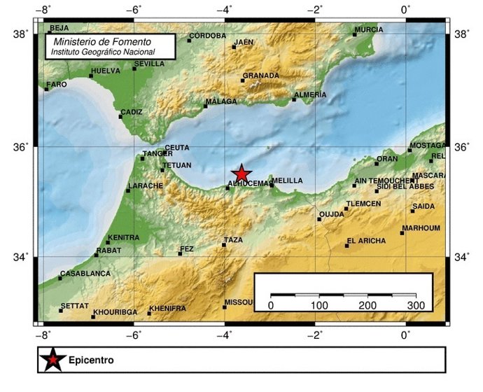 Ultimo terremoto registrado en Alborán Sur el 10 de marzo de 2016