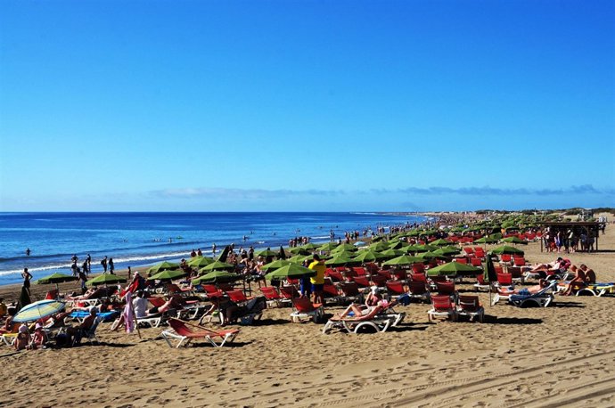 La Playa del Inglés, en Gran Canaria