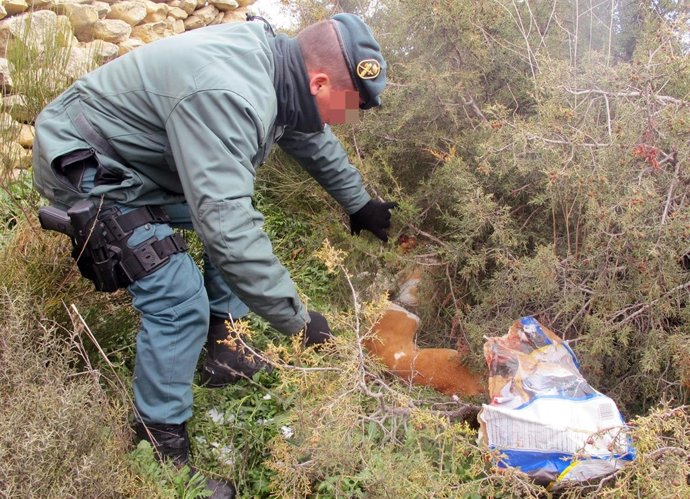 El agente con los animales