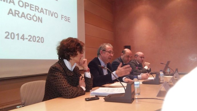 Fernando Gimeno presenta el Fondo Social Europeo.