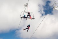 Simulacro de salvamento en el remonte Virgen de las Nieves de Sierra Nevada