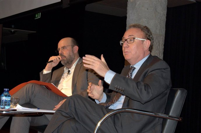 El periodista Jordi Basté y Roger Loppacher (CAC)