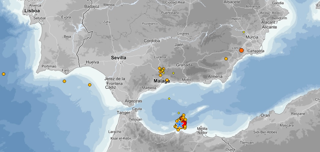 Nuevo terremoto con epicentro en el mar de Alborán