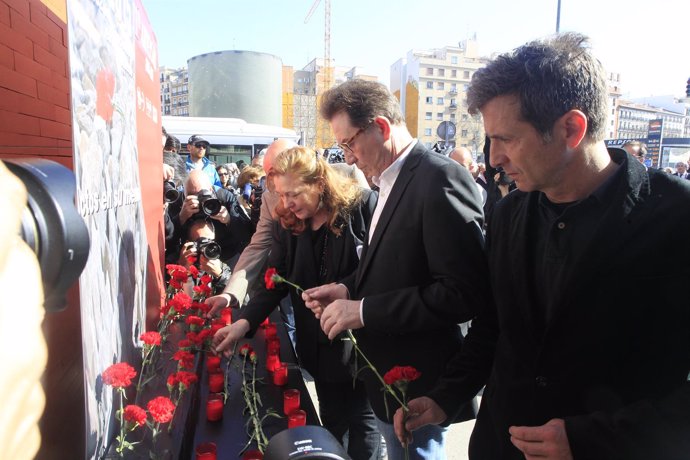 Pilar Manjón en el homenaje a las víctimas del 11-M en Atocha