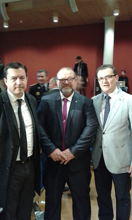 Juan José Molina y Miguel Garaulet con José Antonio Sánchez Vidal