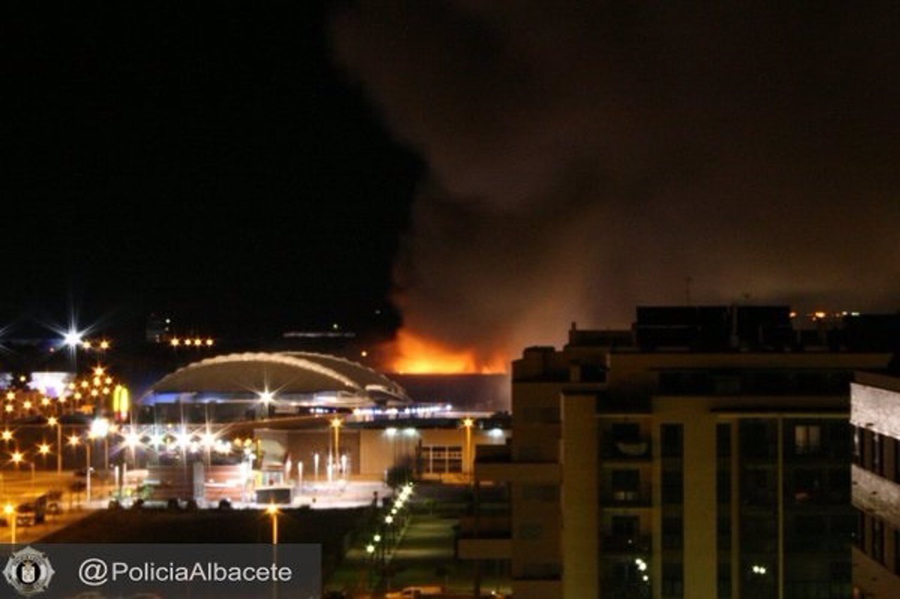 Incendio en los Cines Yelomo de Albacete