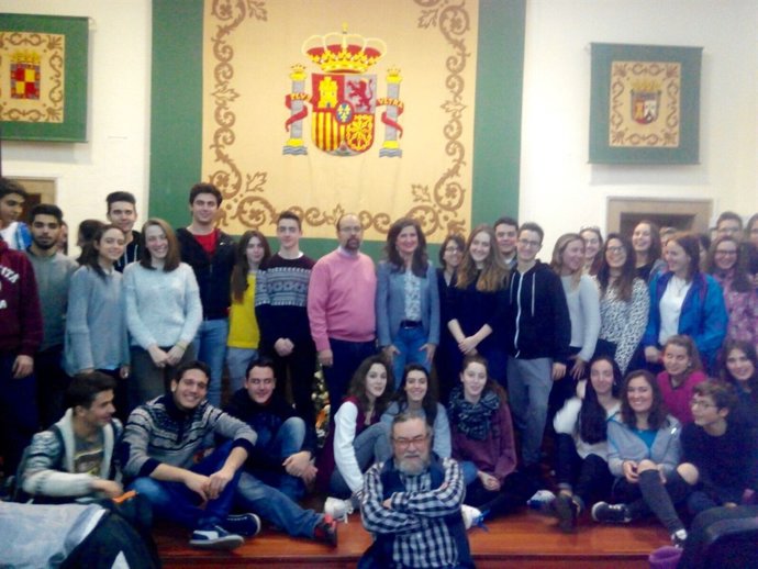 Caballero en el encuentro de alumnos del 'Bachibac'.