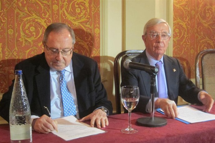 Josep Lluís Bonet (Cámara de España, Fira de Barcelona) Rafael Ansón