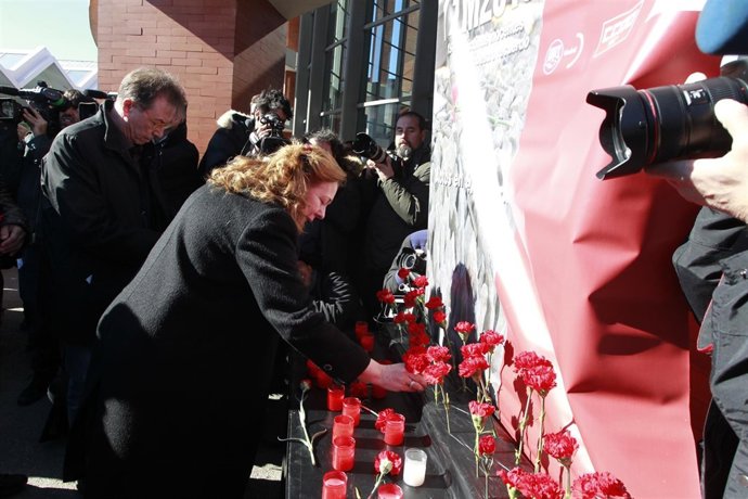 Pilar Manjón en un acto por el 11M