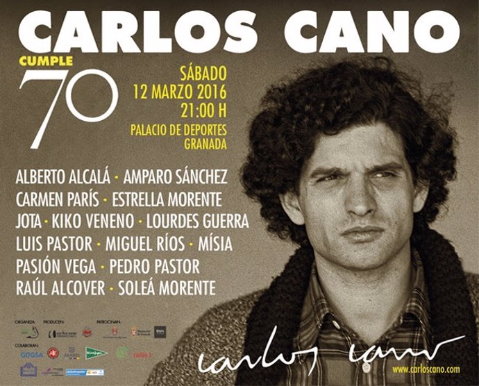 Cartel del Concierto Carlos Cano en Granada