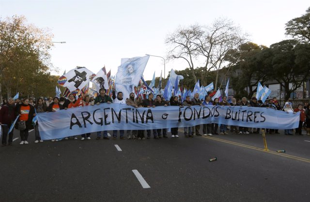 Manifestación en Argentina contra los fondos buitre