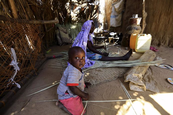 Niños desplazados de Sudán del Sur