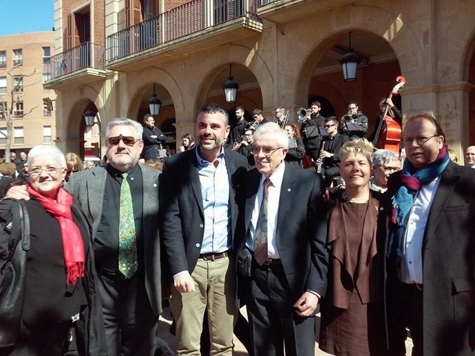 El conseller Santi Vila en la inauguración de la Capital de la Sardana 2016