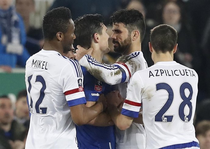 Diego Costa con el Chelsea, en el FA Cup