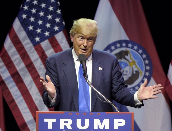 El precandidato presidencial republicano Donald Trump