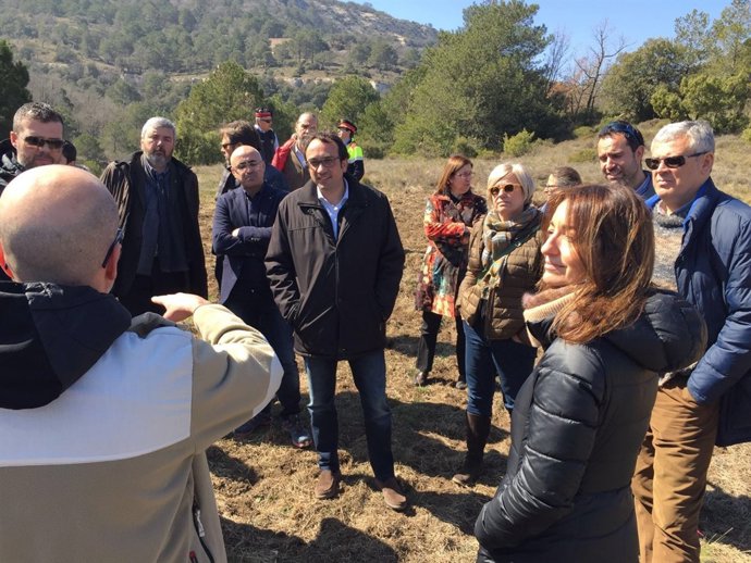 El conseller Josep Rull en el Parque Natural del Montsant