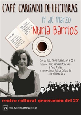 Café cargado de lecturas con Nuria Barrios
