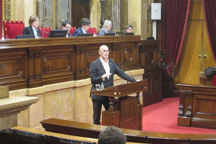 Raül Romeva, en el Parlament
