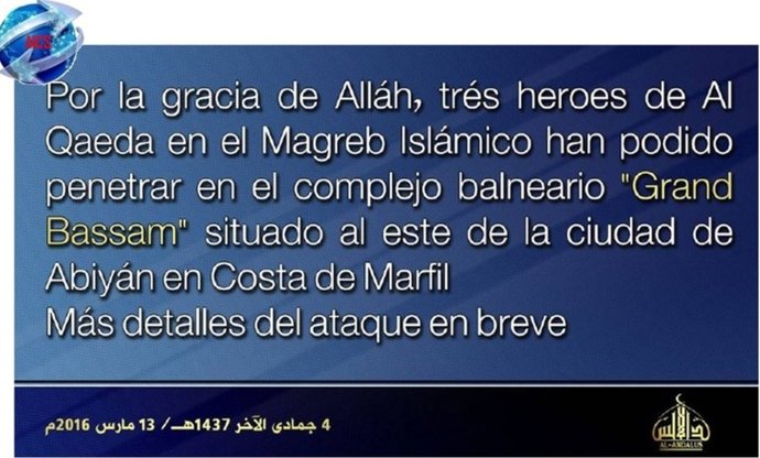 Reivindicación de AQMI en español