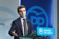 Casado (PP) espera que se abra un "cauce de negociación" con el PSOE antes de Semana Santa