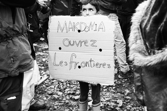 Refugiados en la frontera con Macedonia 