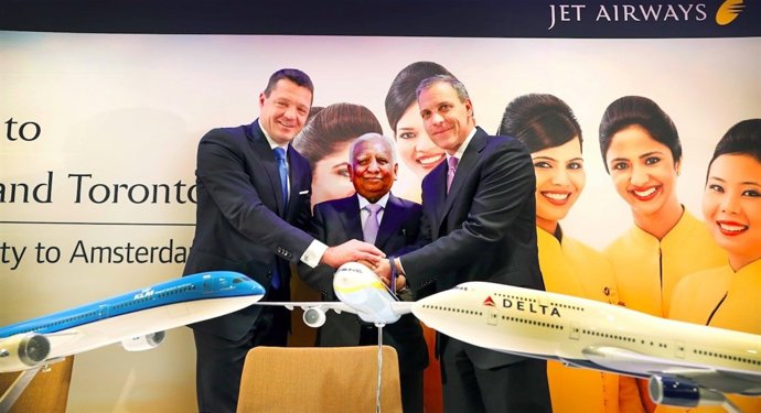 Delta firma con Jet Airways y KLM acuerdos de código compartido