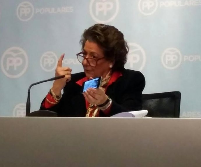 Rita Barberá en rueda de prensa 
