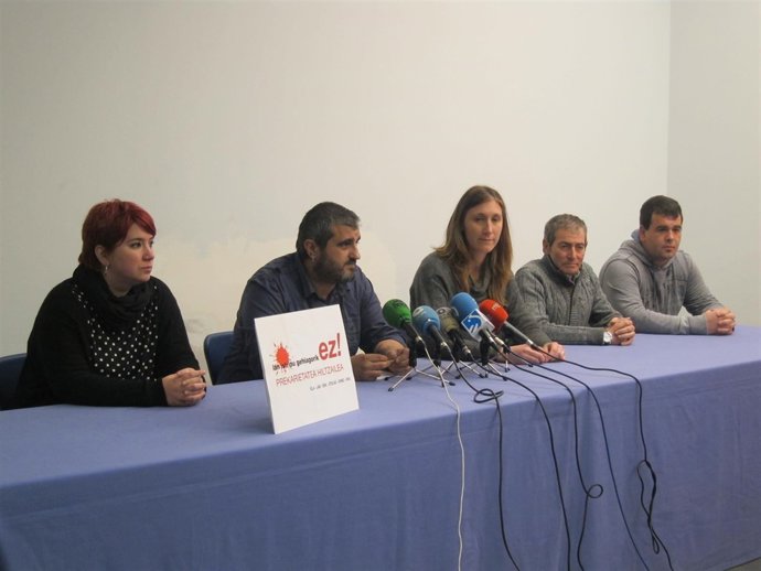 Representantes de ELA, LAB, Esk, Steilas, EHNE e Hiru