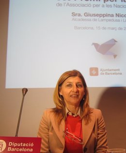 La alcaldesa de Lampedusa y Linosa (Italia), Giuseppina Nicolini