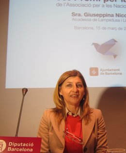 La alcaldesa de Lampedusa y Linosa (Italia), Giuseppina Nicolini