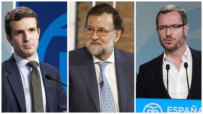 Casado, Rajoy y Maroto