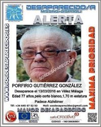 Buscan a un hombre de 77 años desaparecido en Vélez-Málaga