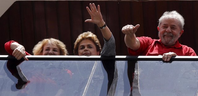 La presidenta brasileña, Dilma Rousseff, y su antecesor, Lula Da Silva