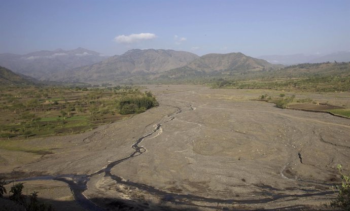 Paisaje de un río seco en la región de Ahmara, en el norte de Etiopía