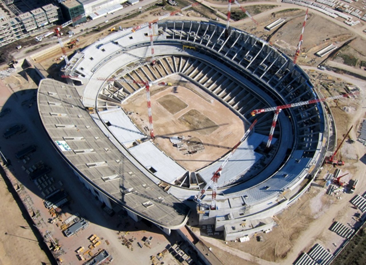 Obras en el estadio de La Peineta