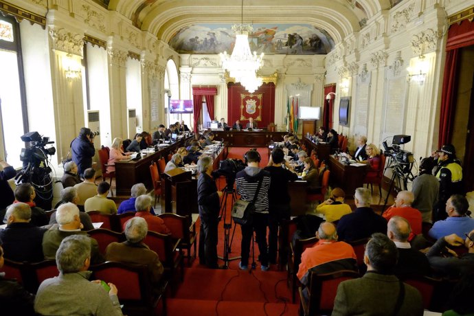 Pleno del Ayuntamiento de Málaga enero 2016