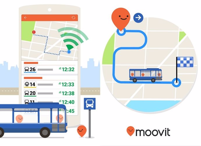 Aplicación de transporte público Moovit