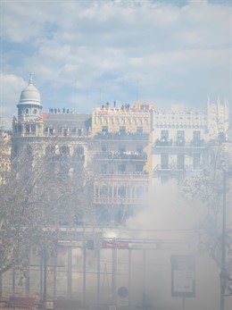 Mascletà de este miércoles en las Fallas de 2016 a cargo de Zarzoso