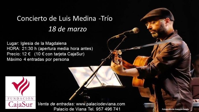Cartel del concierto de Luis Medina en La Magdalena