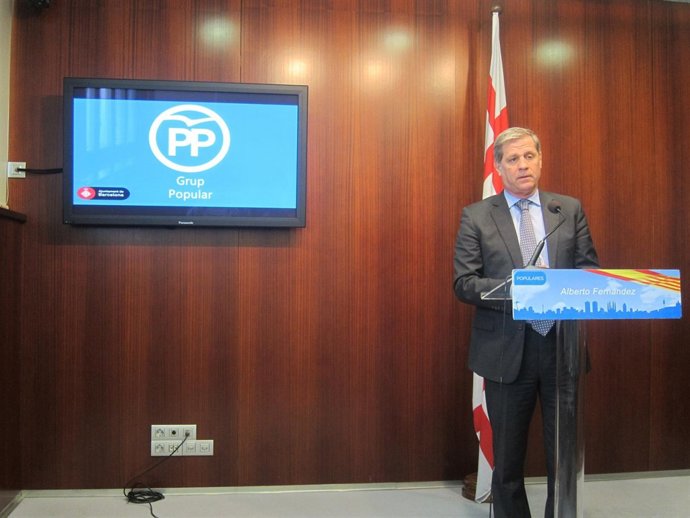 El líder del PP en el Ayuntamiento de Barcelona, Alberto Fernández