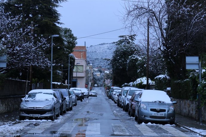 Temporal de nieve en Matadepera, Catalunya