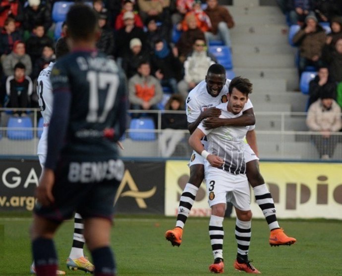 El Mallorca celebra su victoria sobre el Huesca