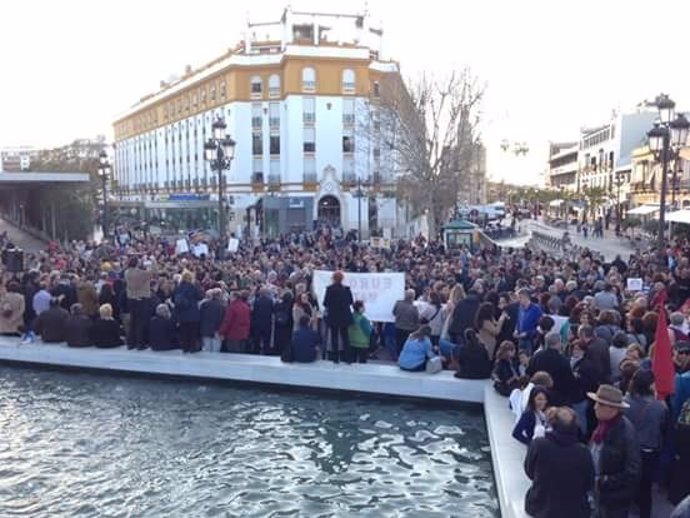 Manifestación en Puerta Jerez