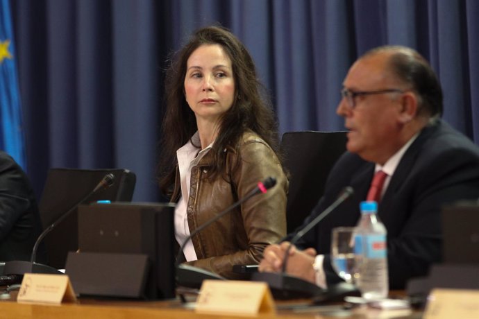 Mercedes Alaya, en una charla de la Universidad de Sevilla